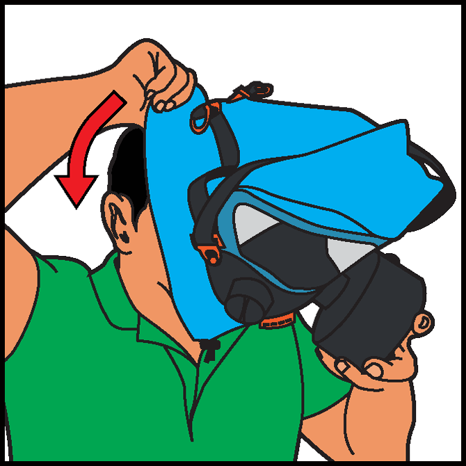 e500 modern gas mask donning instructions